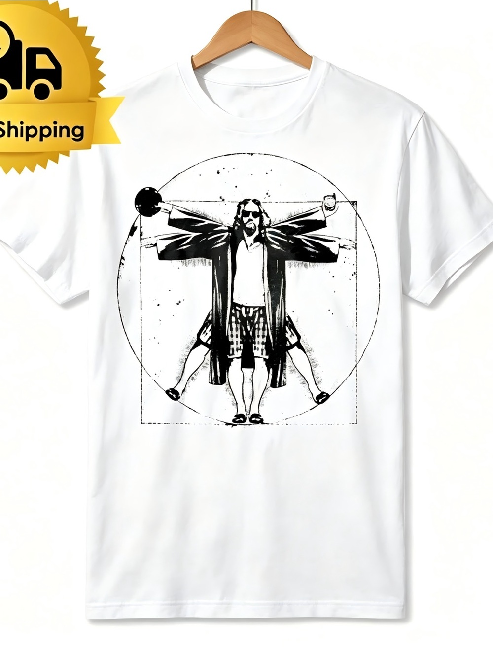 The Dude Big Lebowski Walter Da Vinci Classic Graphics T-shirt Unisex